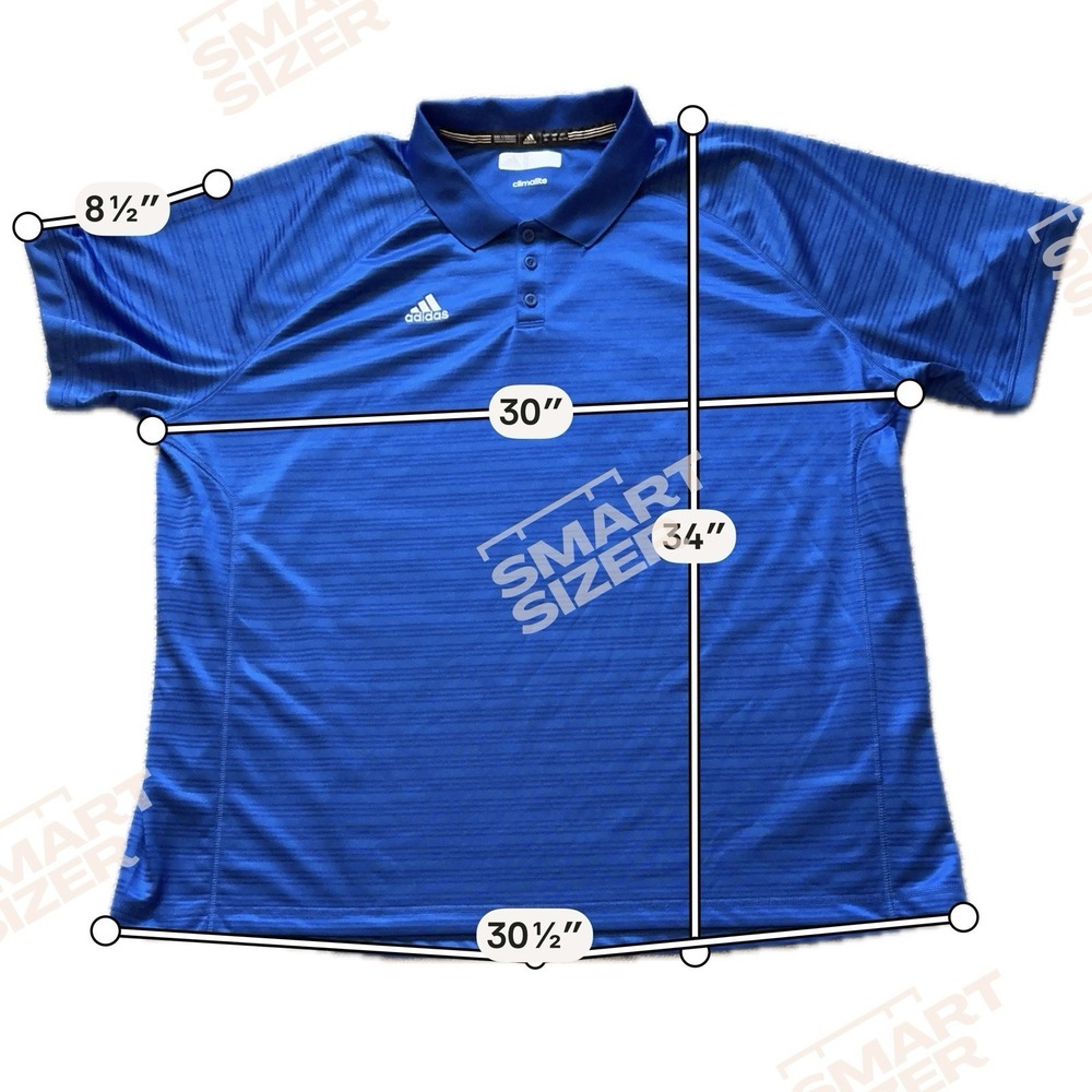 Adidas Polo Shirt Mens 3XL Cobalt Blue Climalite Performance Golf Athletic - Picture 6 of 7